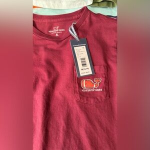 Vineyard Vines Men's Burgundy Pocket Tee